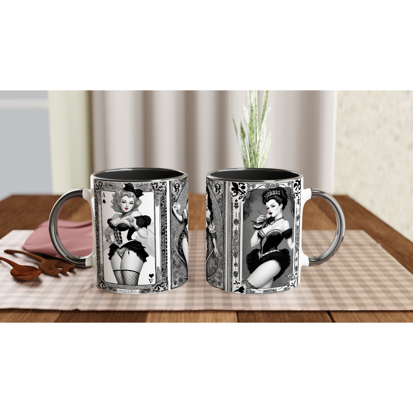Queen of Hearts 11oz Ceramic Mug with Color Inside