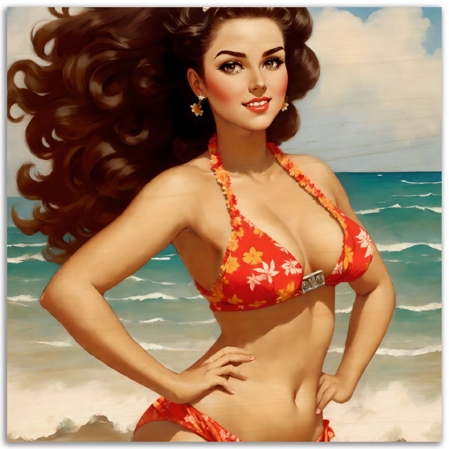 Daily Pinup #56 - Beach Bikini Wall Art