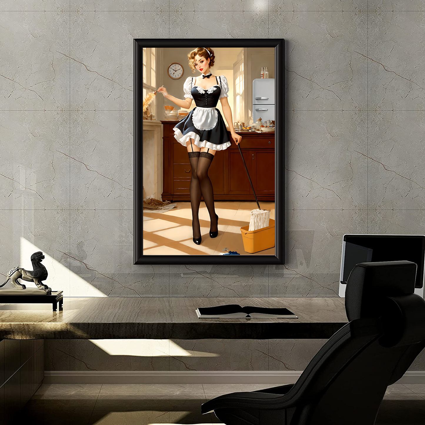 Daily Pinup #05 - Retro Maid Pinup Wall Art