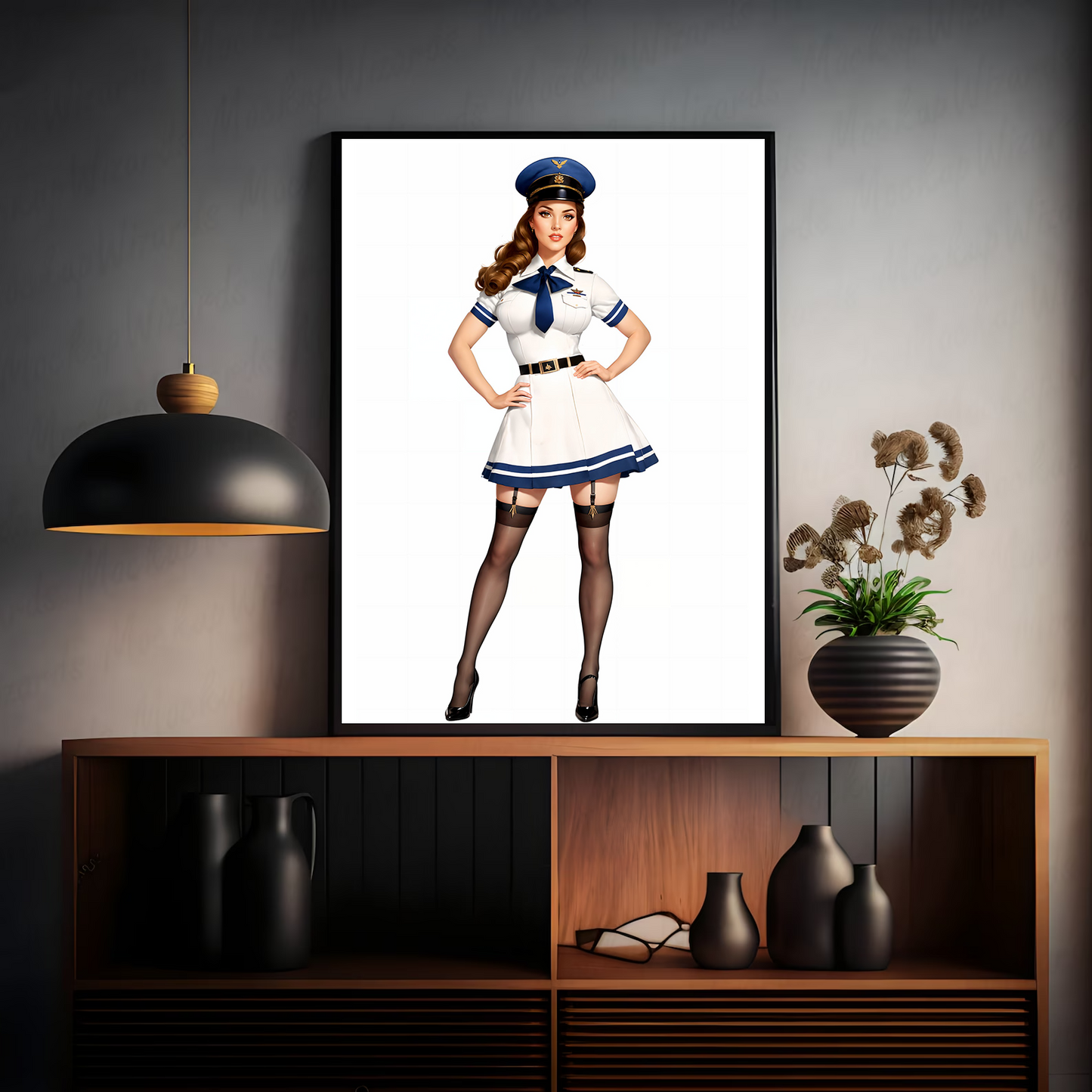 Daily Pinup #08 Air Force Girl Wall Art