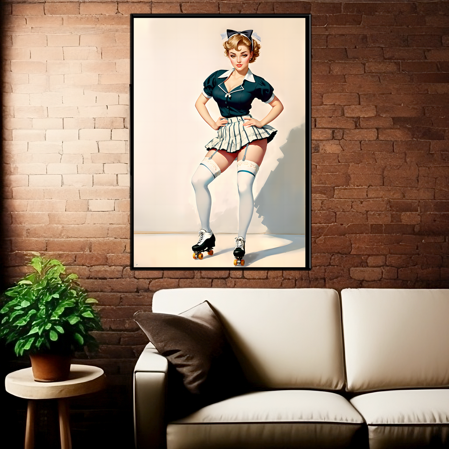 Daily Pinup #14 - Retro Car Hop Girl Wall Art