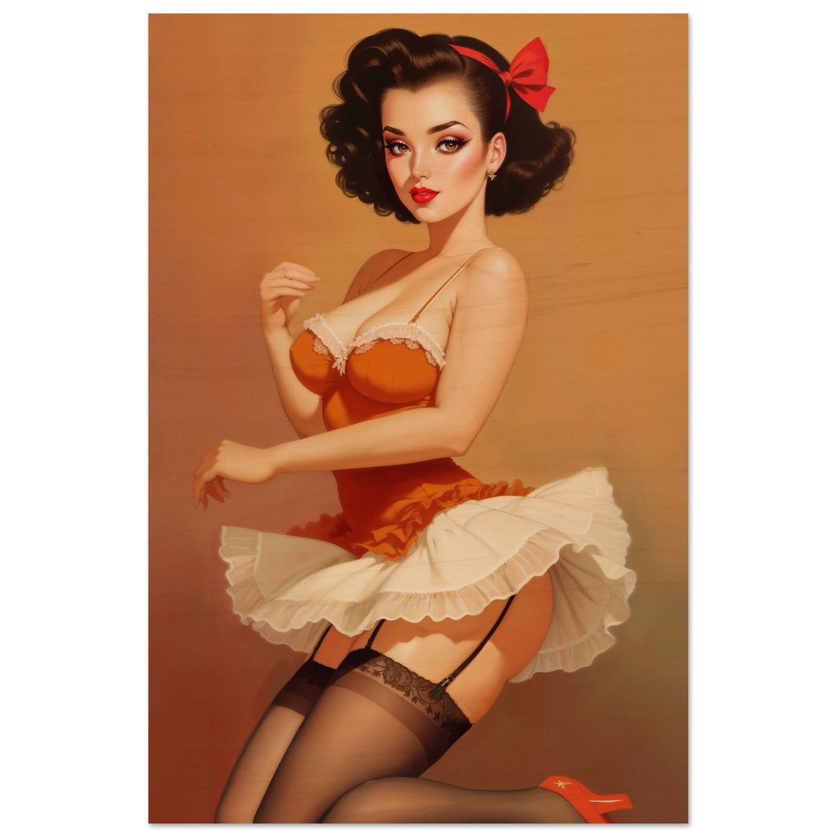 The Daily Pinup #90 - Orange Wall Art