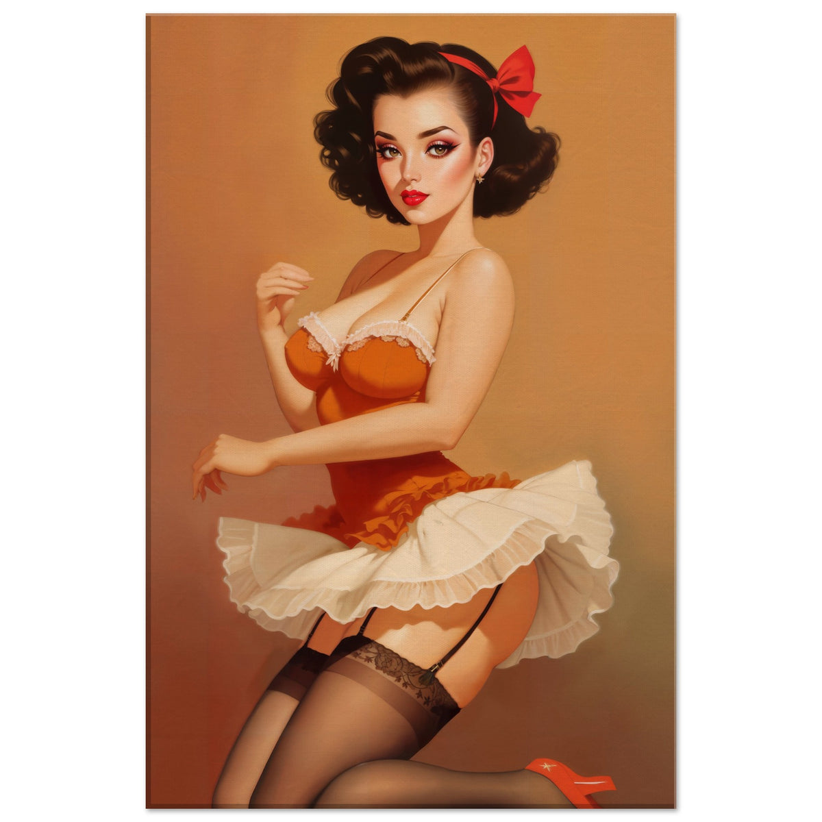 The Daily Pinup #90 - Orange Wall Art