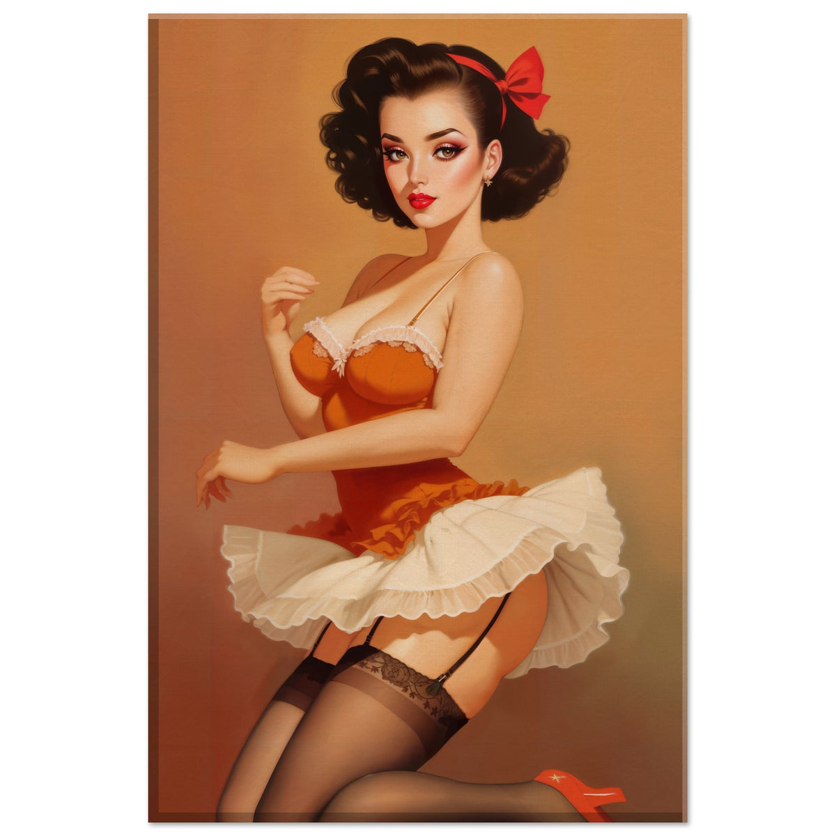 The Daily Pinup #90 - Orange Wall Art