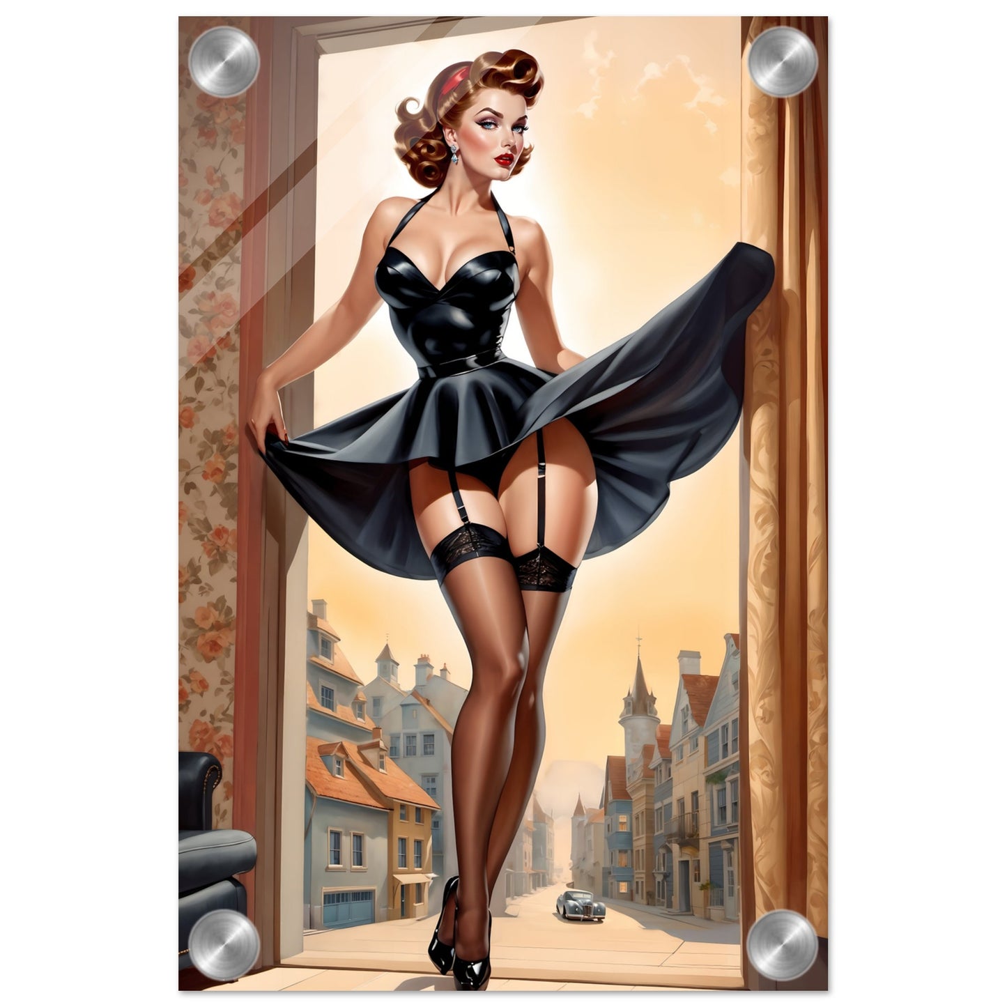 Daily Pinup #110 - "Flirty" Pinup Wall Art