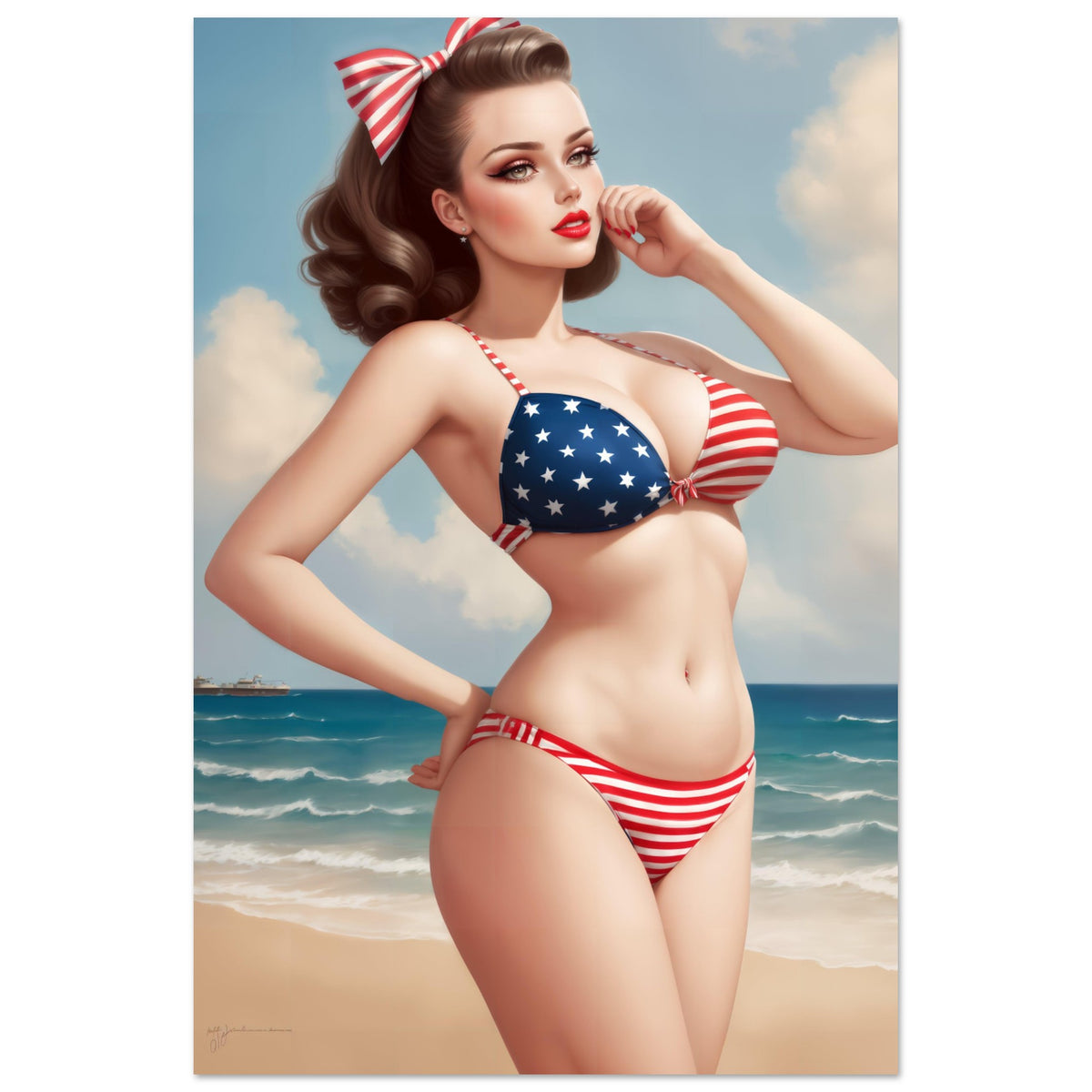 The Daily Pinup #103 - Stars & Stripes Wall Art