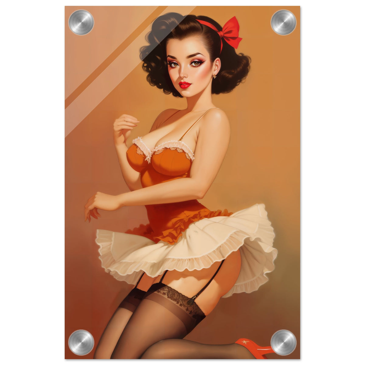 The Daily Pinup #90 - Orange Wall Art