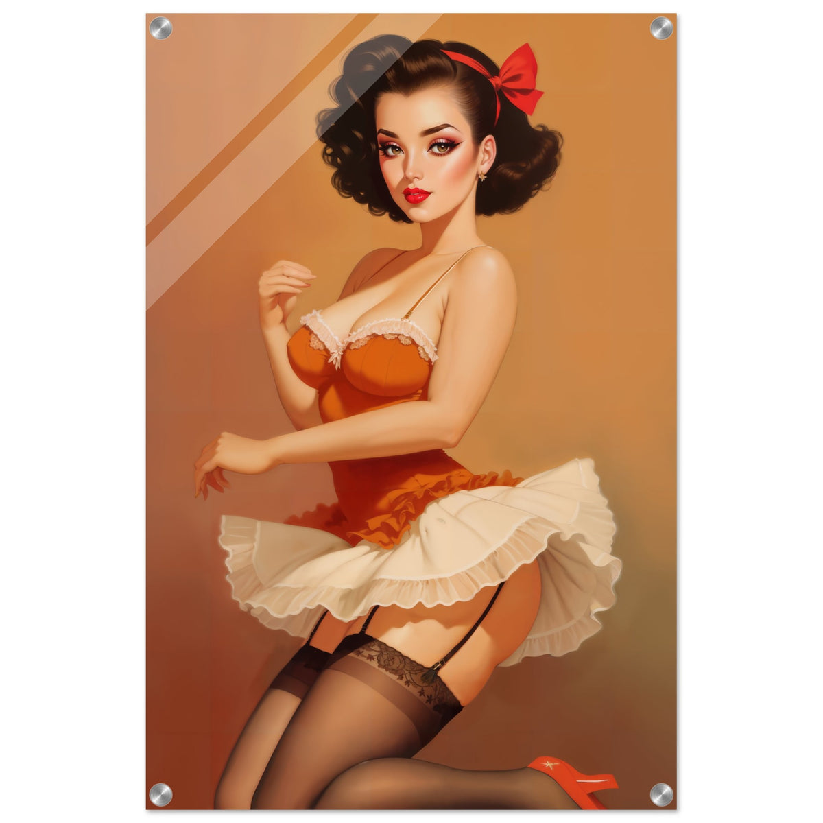 The Daily Pinup #90 - Orange Wall Art