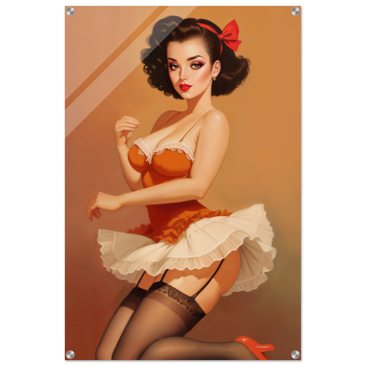 The Daily Pinup #90 - Orange Wall Art