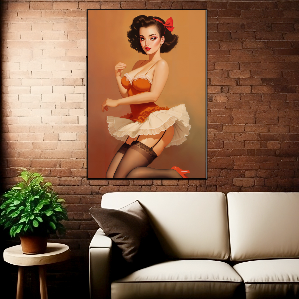 The Daily Pinup #90 - Orange Wall Art