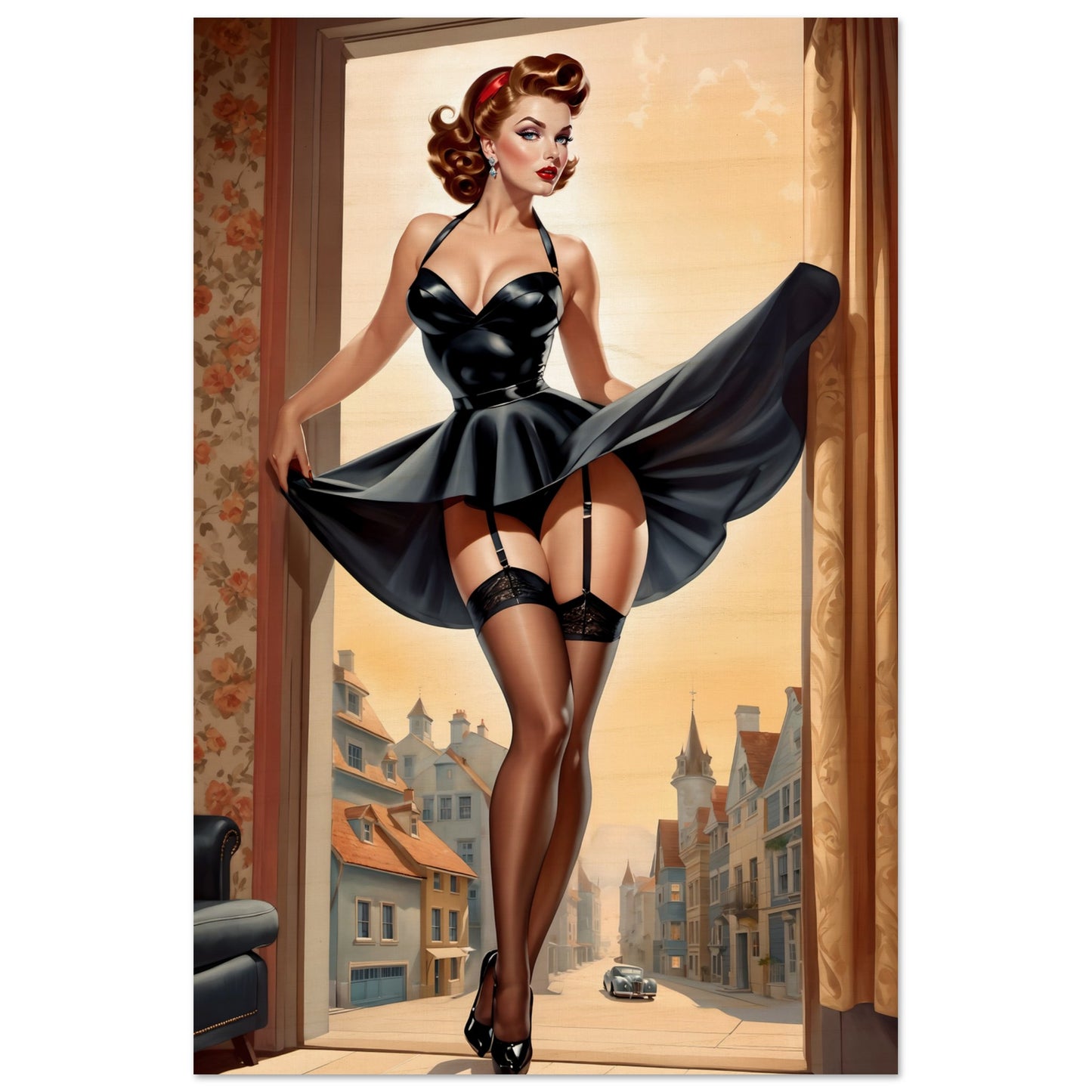 Daily Pinup #110 - "Flirty" Pinup Wall Art