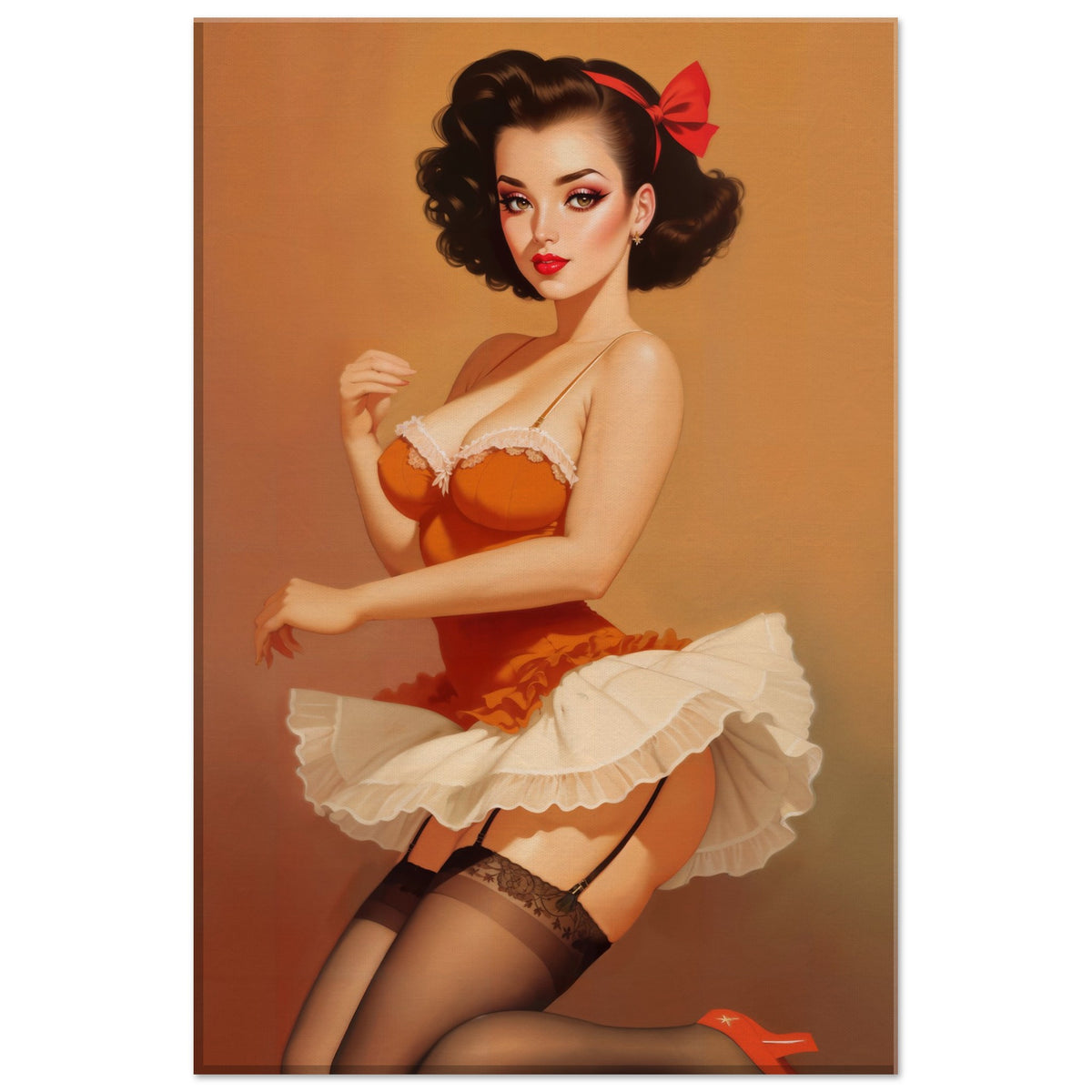 The Daily Pinup #90 - Orange Wall Art