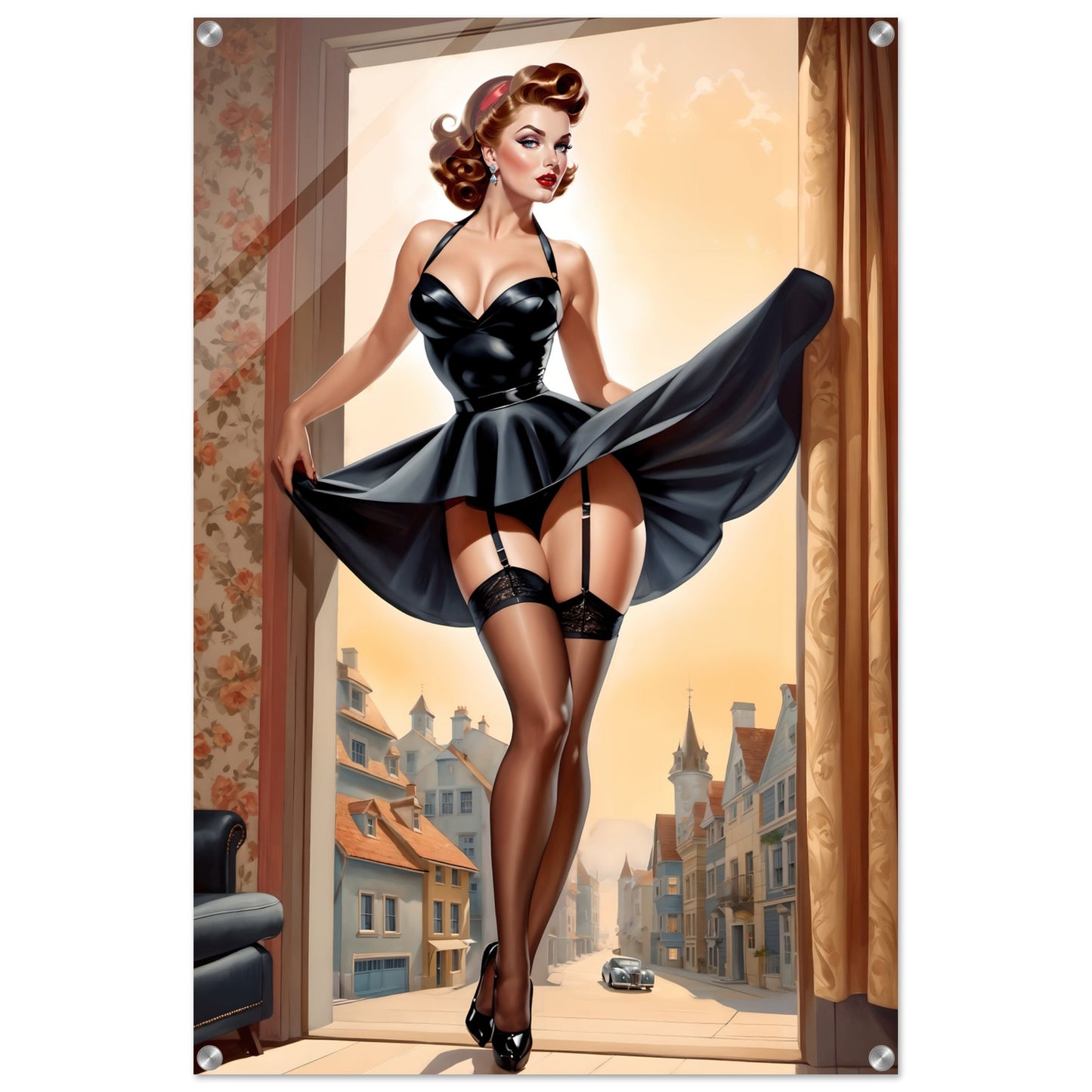 Daily Pinup #110 - "Flirty" Pinup Wall Art