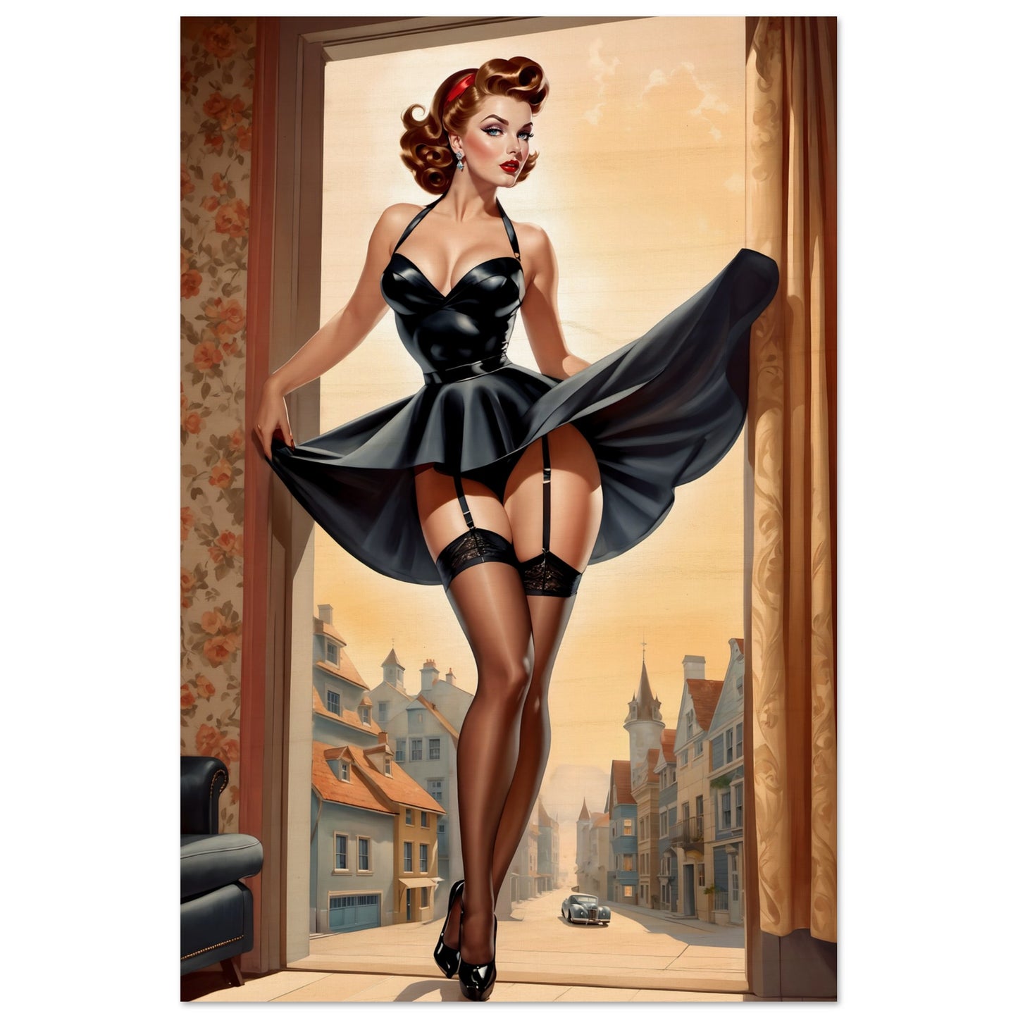 Daily Pinup #110 - "Flirty" Pinup Wall Art