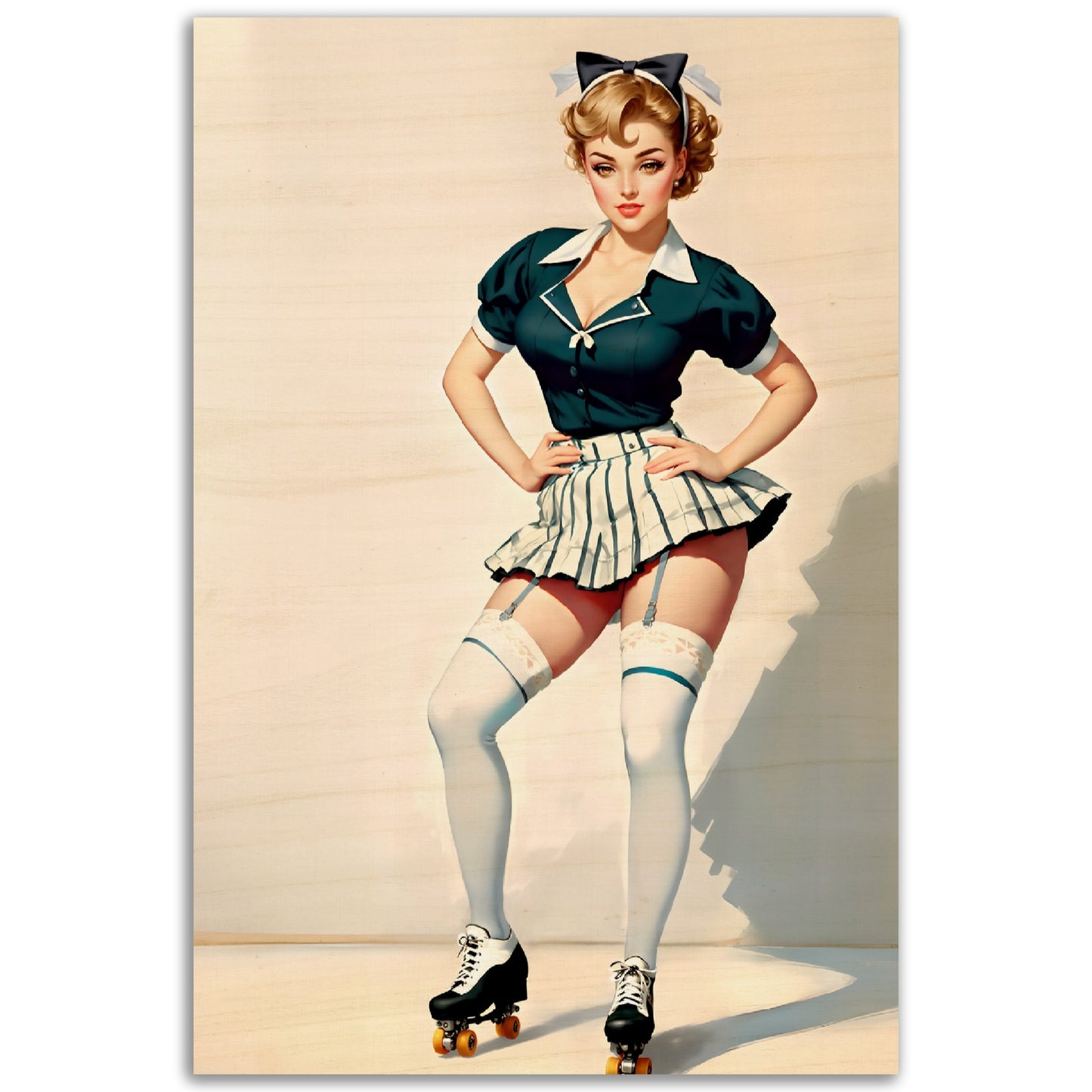 Daily Pinup #14 - Retro Car Hop Girl Wall Art