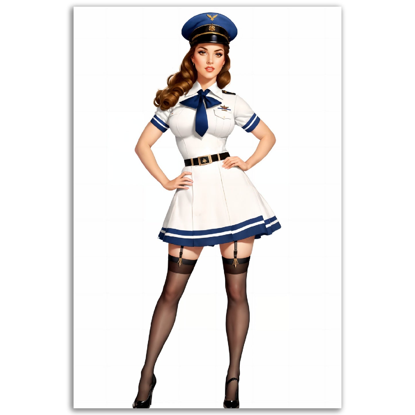 Daily Pinup #08 Air Force Girl Wall Art