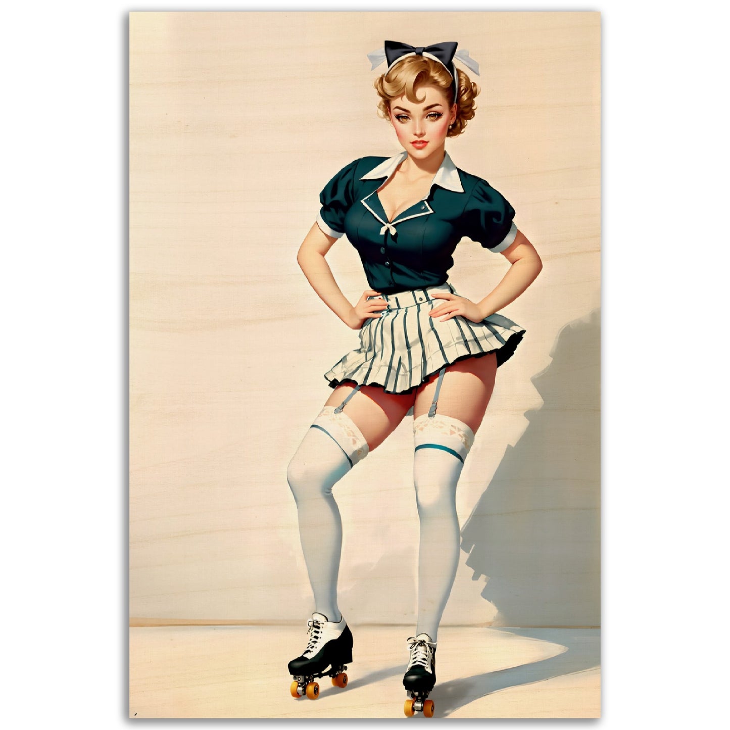 Daily Pinup #14 - Retro Car Hop Girl Wall Art