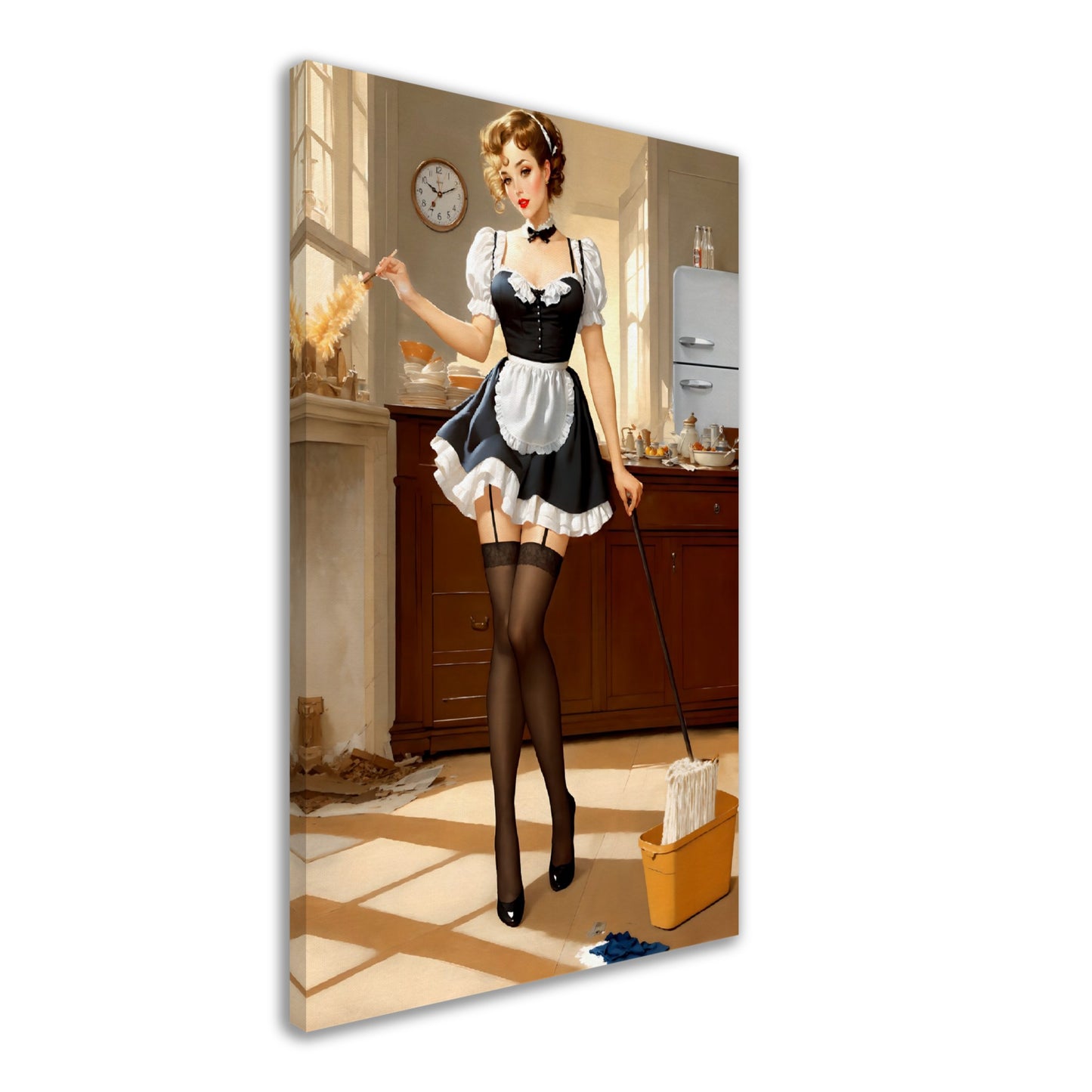 Daily Pinup #05 - Retro Maid Pinup Wall Art