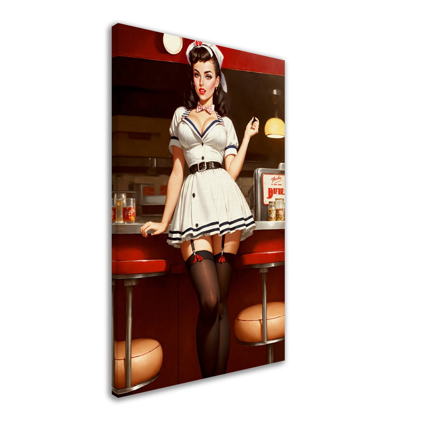 Daily Pinup #26 - Diner Waitress Wall Art