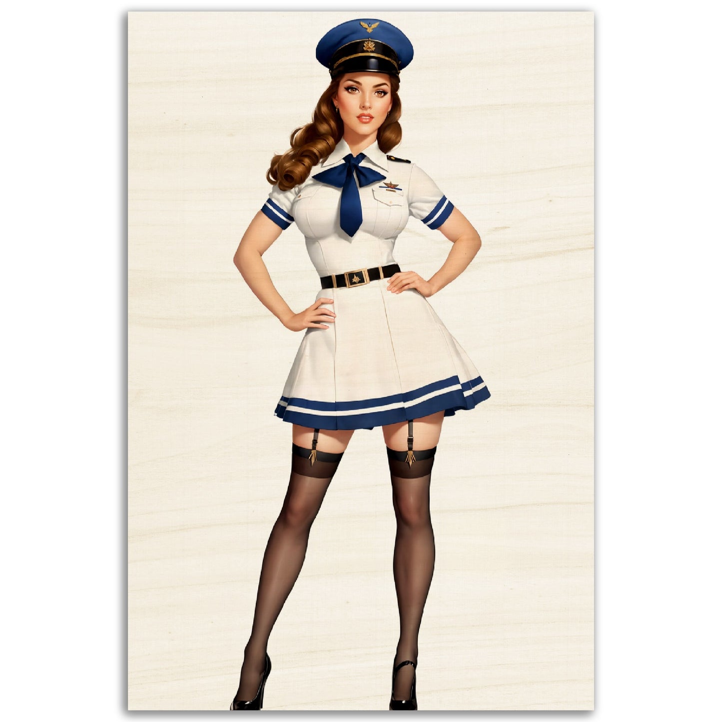 Daily Pinup #08 Air Force Girl Wall Art