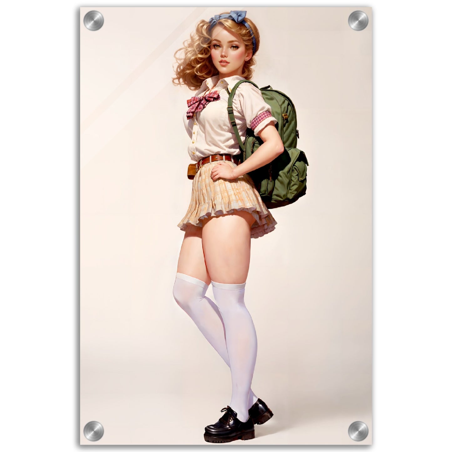 Daily Pinup #15 - School Girl Coed Pinup Wall Art