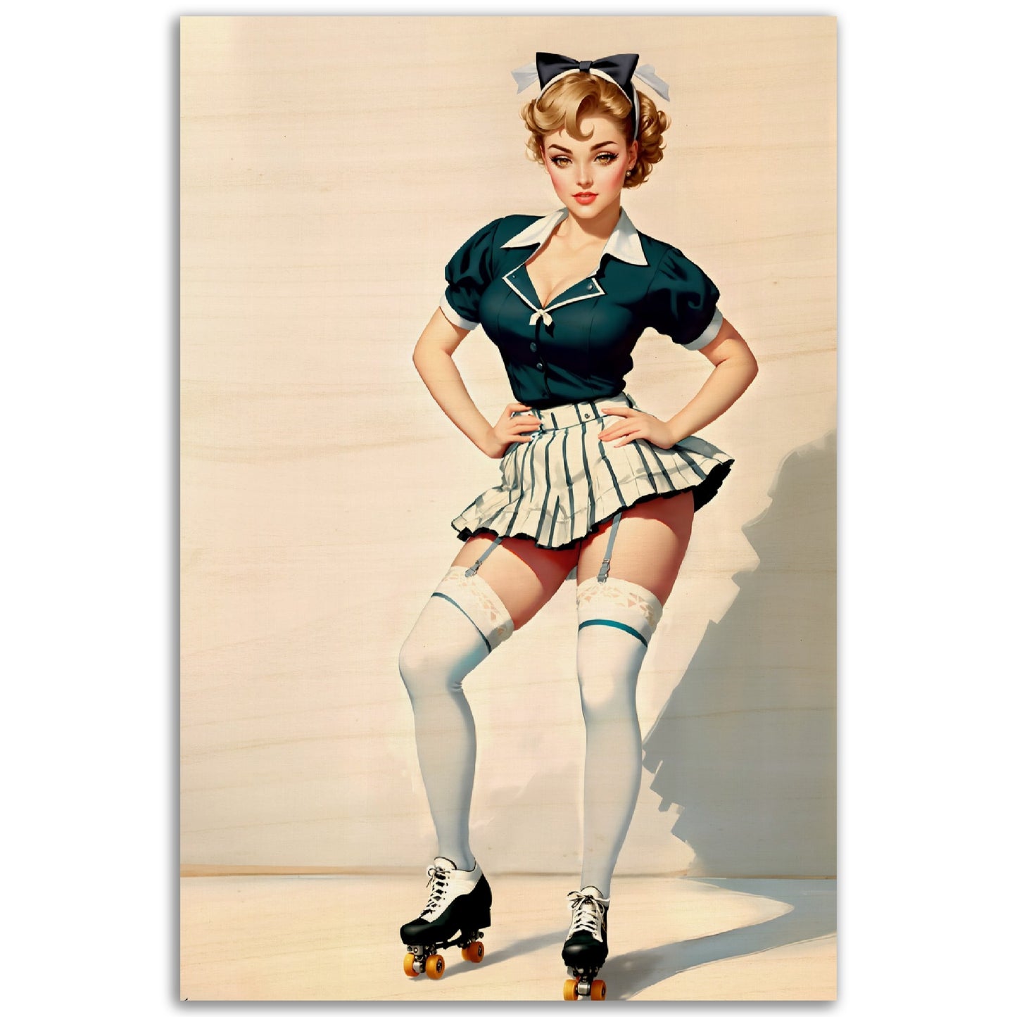 Daily Pinup #14 - Retro Car Hop Girl Wall Art