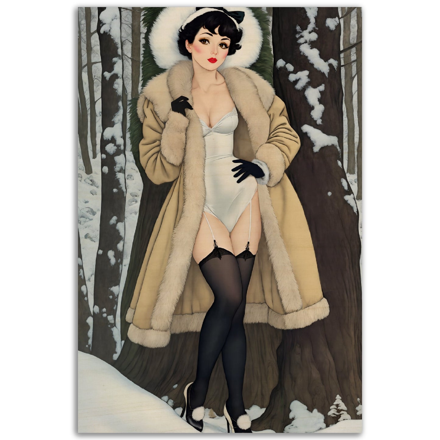 Daily Pinup #24 - Vintage Snow Bunny Wall Art