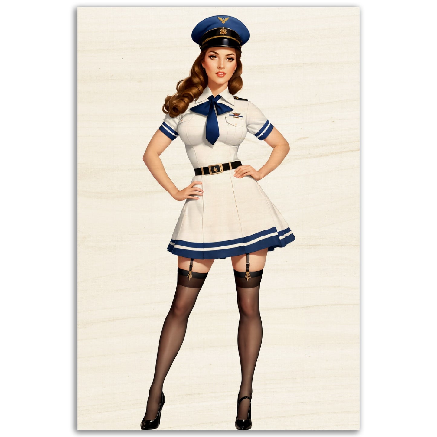 Daily Pinup #08 Air Force Girl Wall Art
