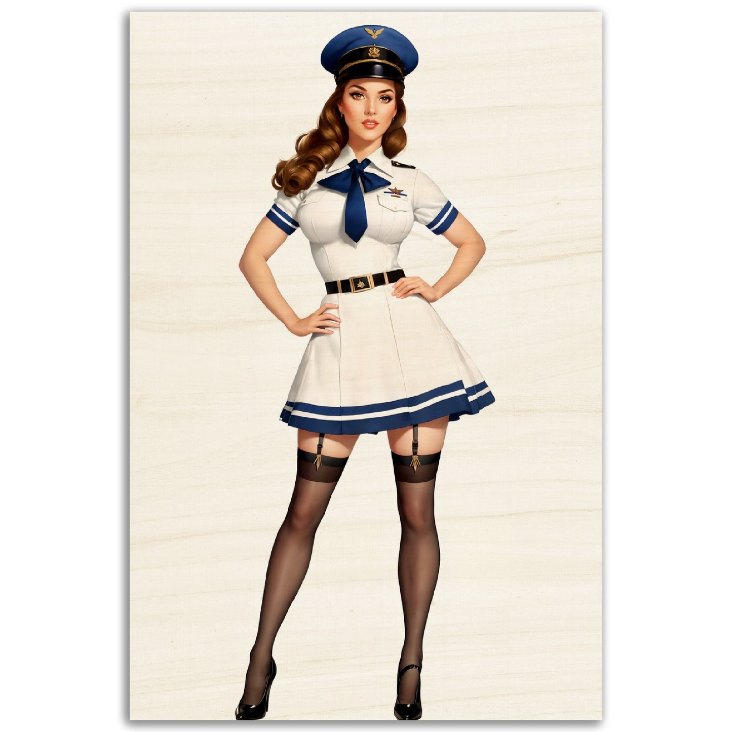 Daily Pinup #08 Air Force Girl Wall Art