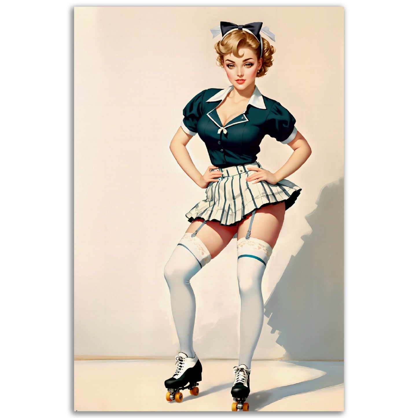 Daily Pinup #14 - Retro Car Hop Girl Wall Art