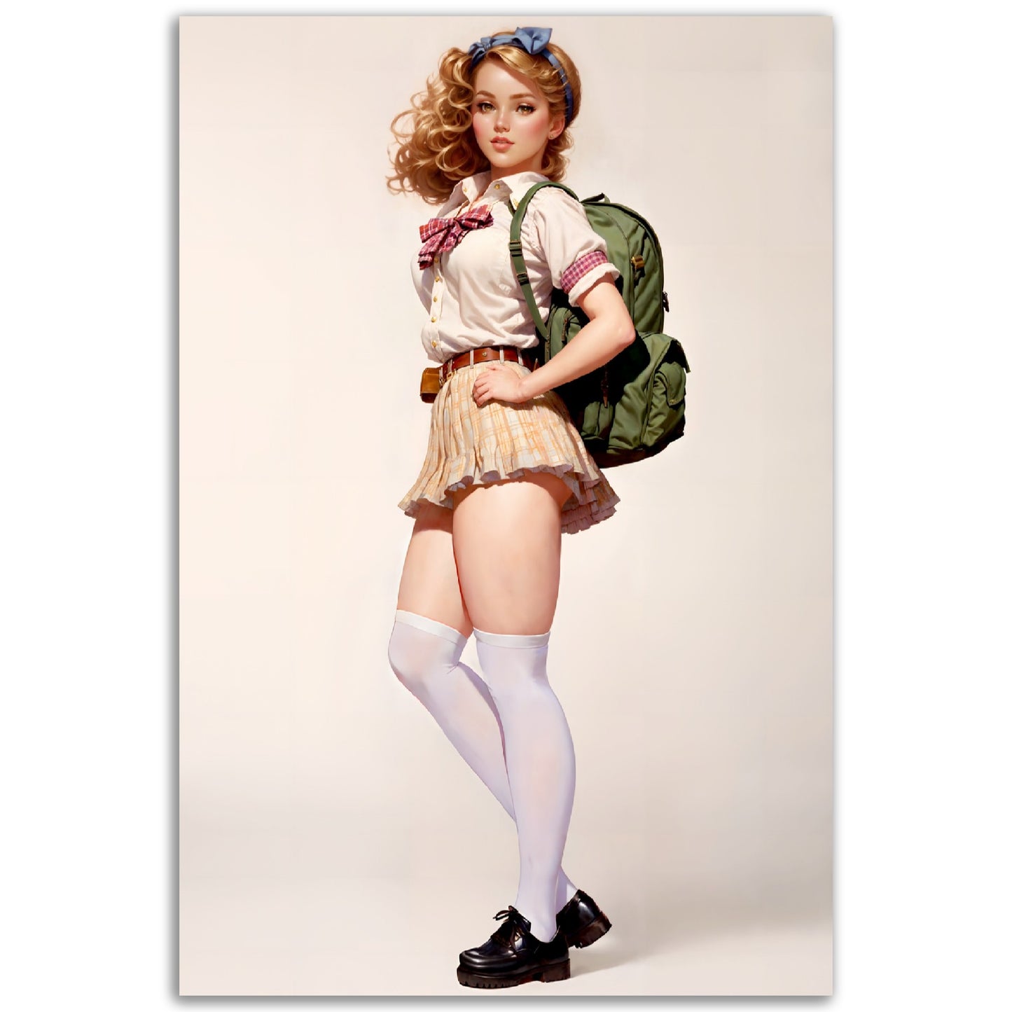 Daily Pinup #15 - School Girl Coed Pinup Wall Art
