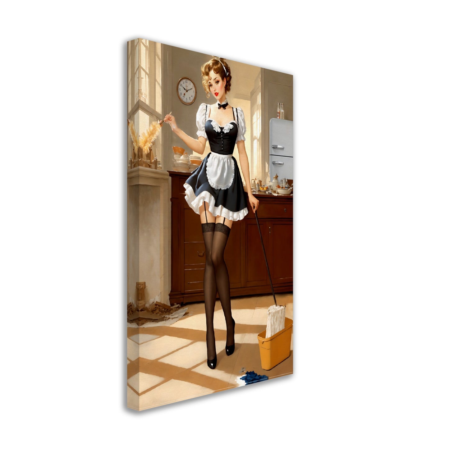 Daily Pinup #05 - Retro Maid Pinup Wall Art