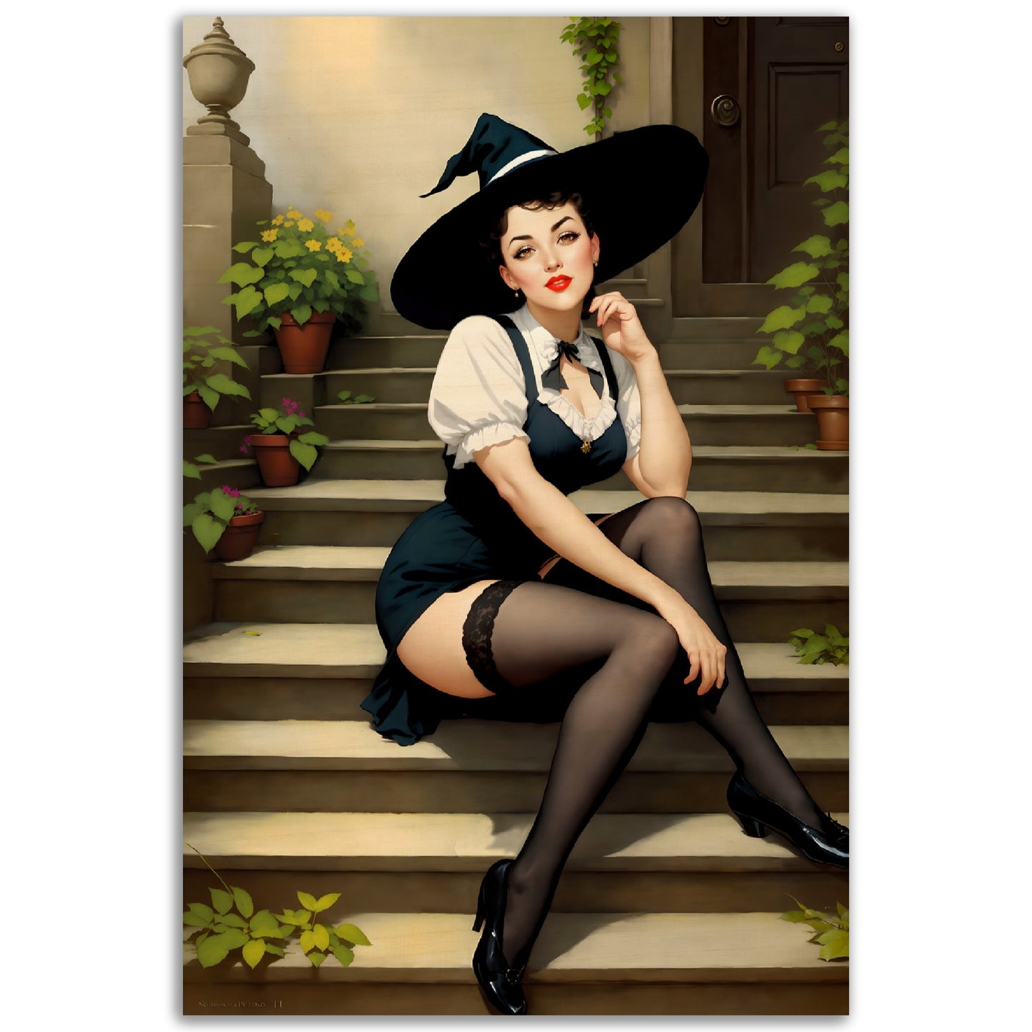 Daily Pinup #35 - Witch at Your Door Step Wall Art