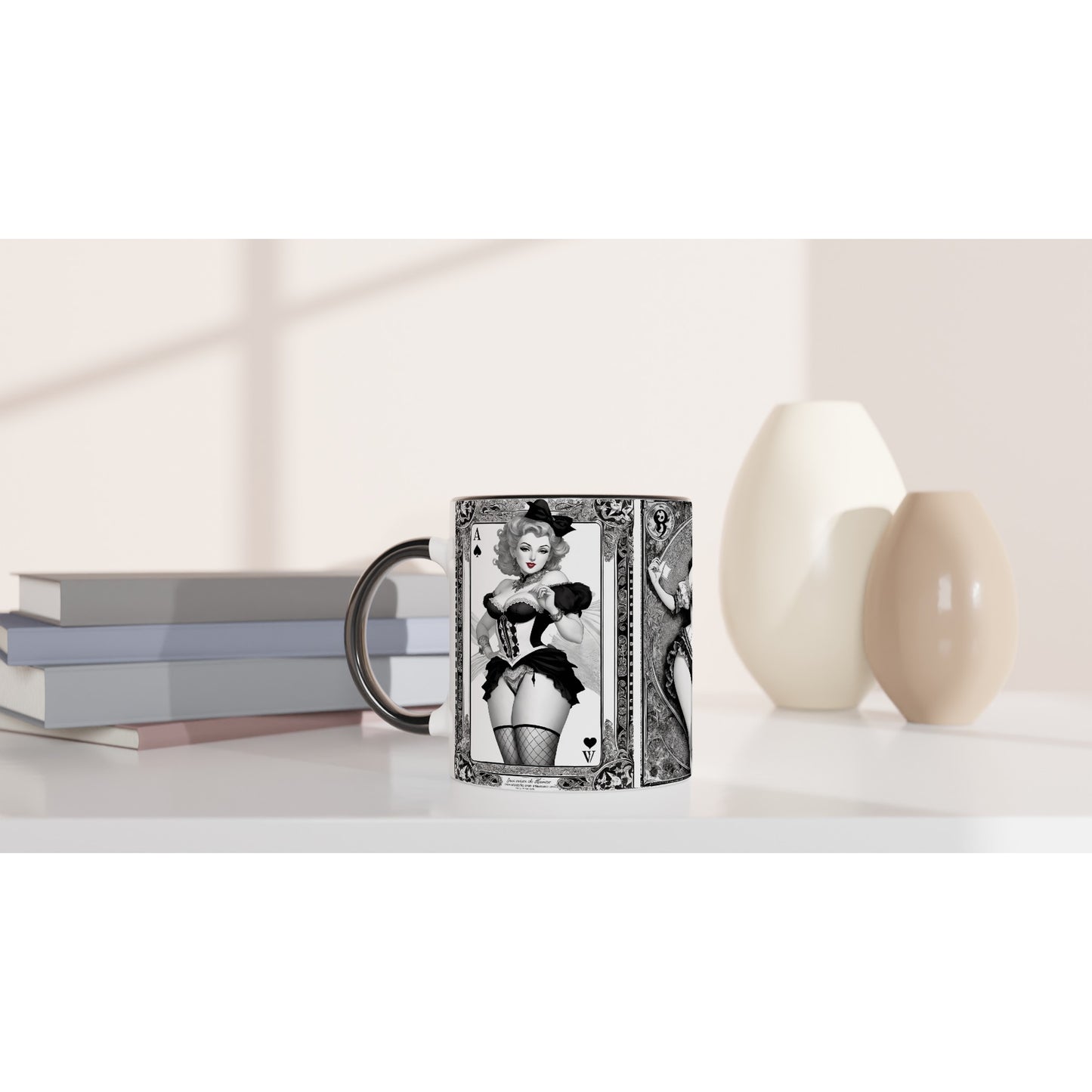 Queen of Hearts 11oz Ceramic Mug with Color Inside