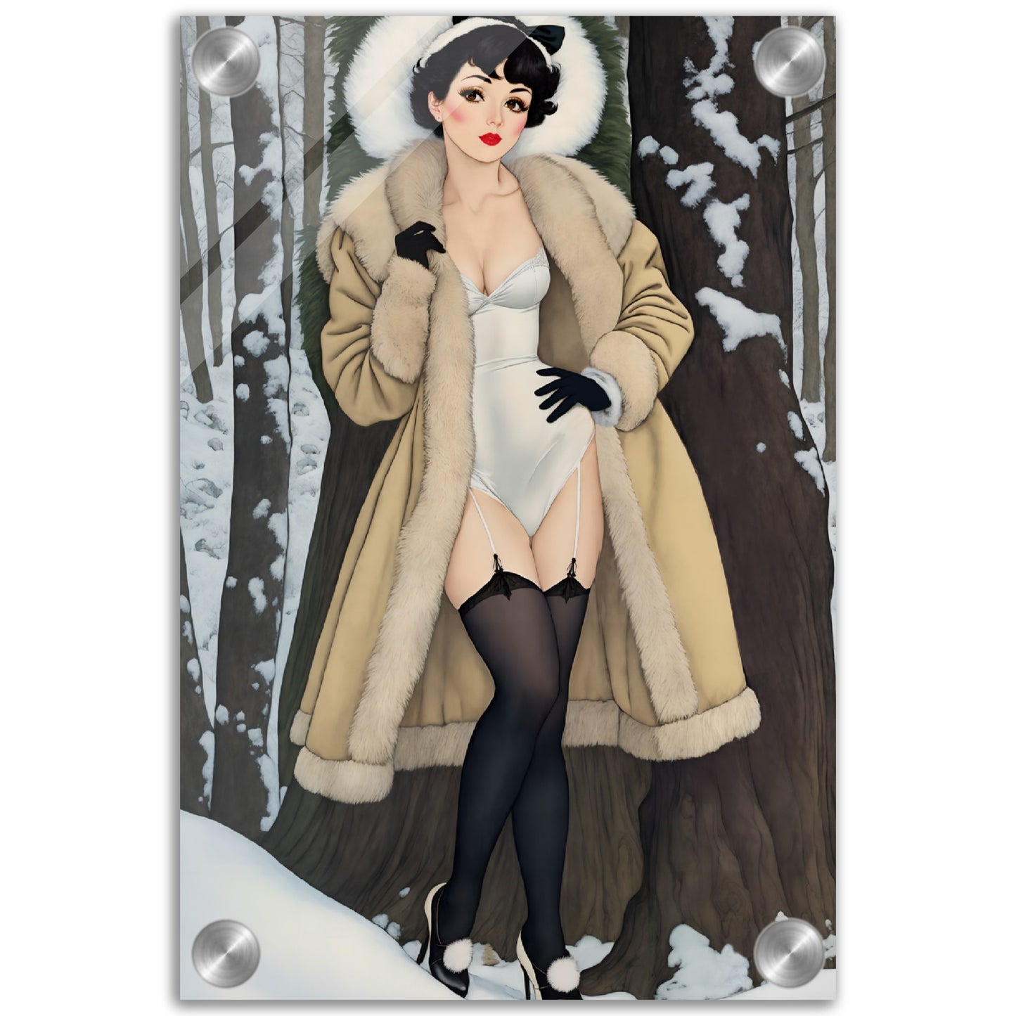 Daily Pinup #24 - Vintage Snow Bunny Wall Art