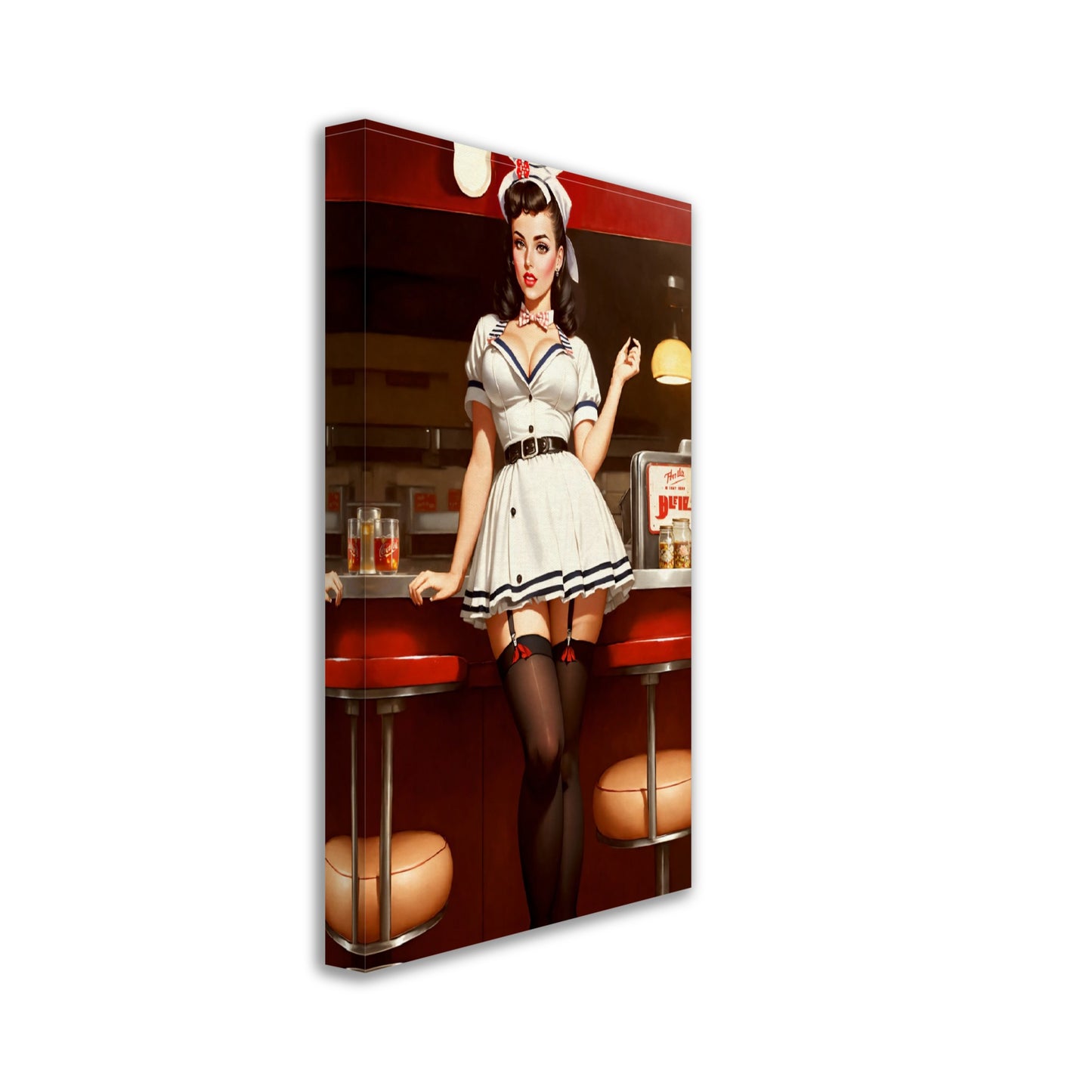 Daily Pinup #26 - Diner Waitress Wall Art