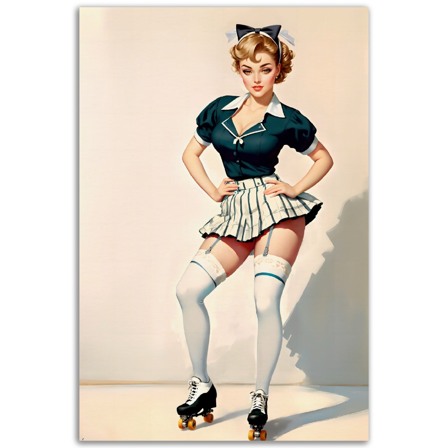 Daily Pinup #14 - Retro Car Hop Girl Wall Art