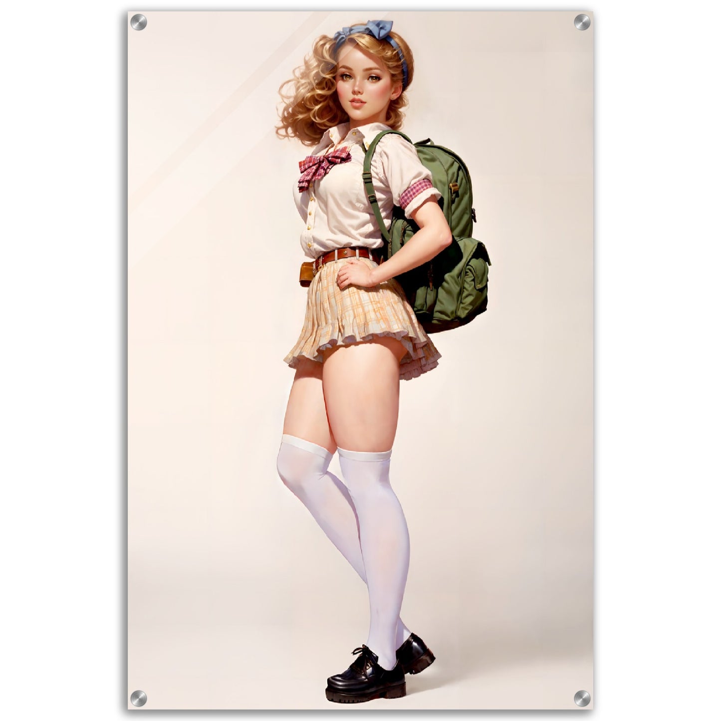 Daily Pinup #15 - School Girl Coed Pinup Wall Art