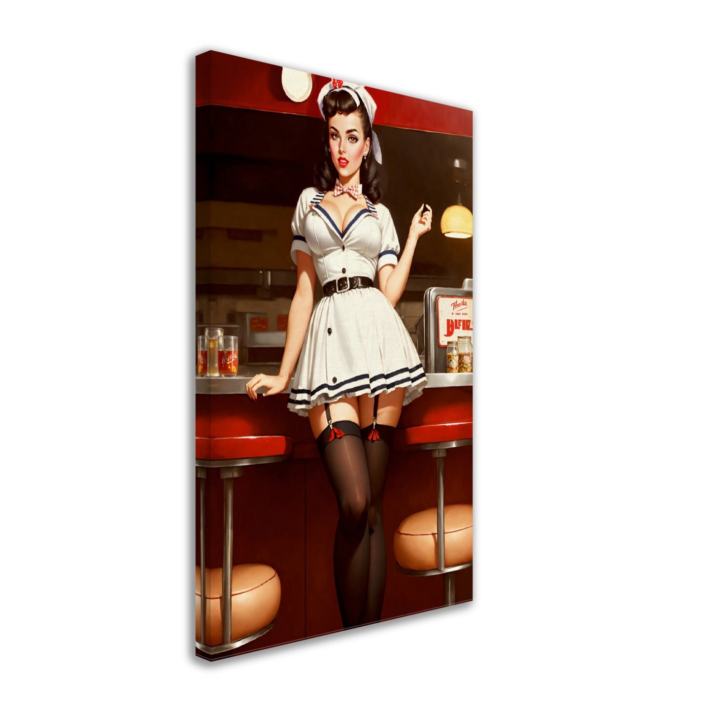 Daily Pinup #26 - Diner Waitress Wall Art