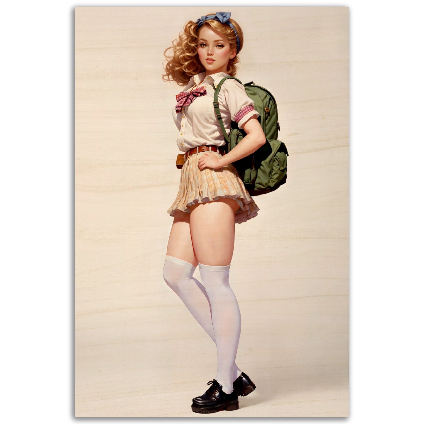 Daily Pinup #15 - School Girl Coed Pinup Wall Art
