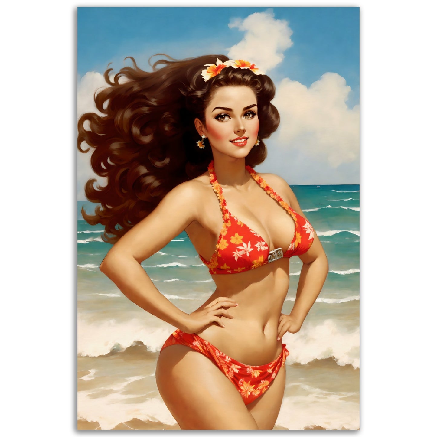 Daily Pinup #56 - Beach Bikini Wall Art