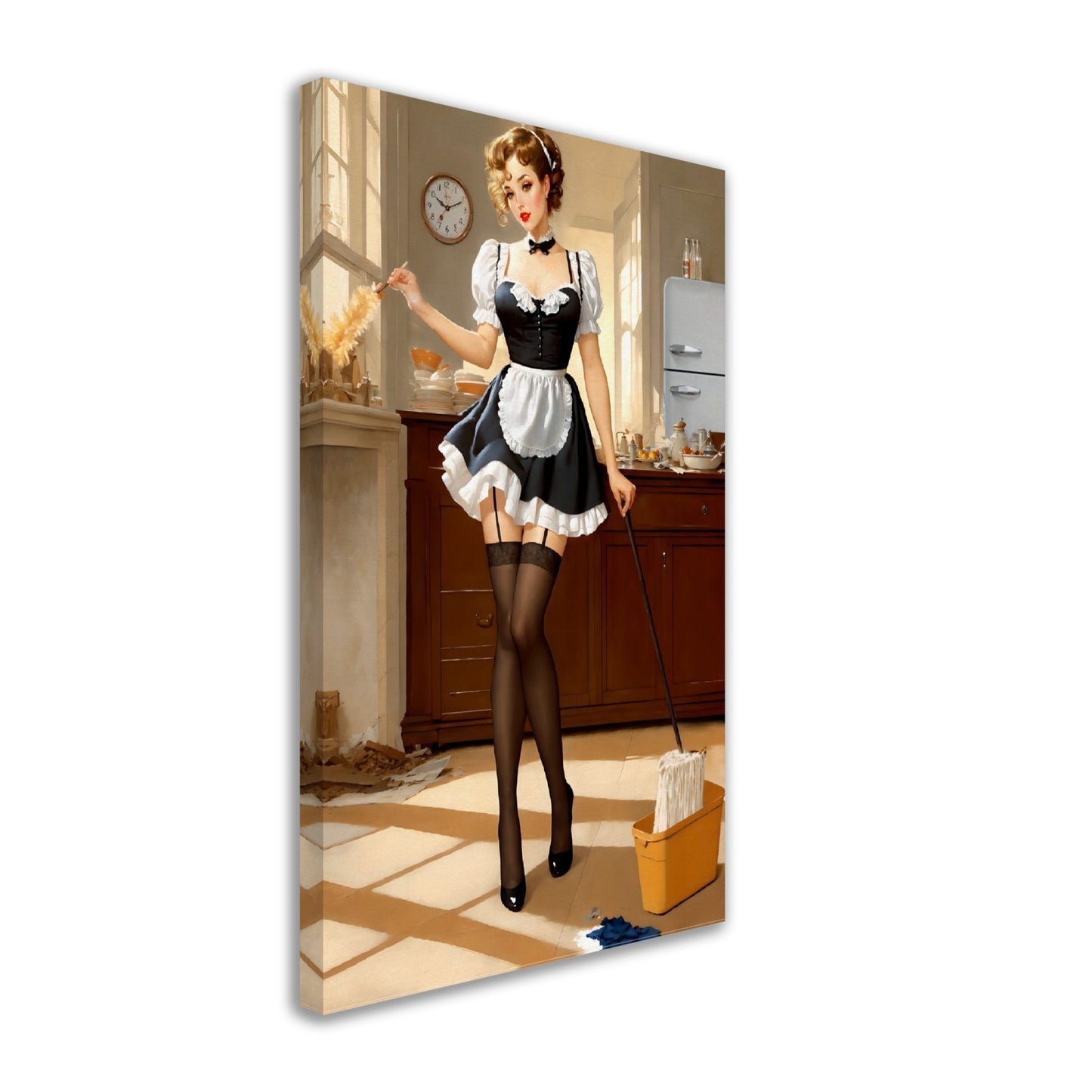 Daily Pinup #05 - Retro Maid Pinup Wall Art