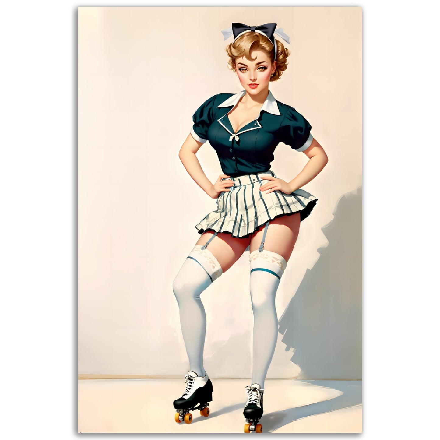 Daily Pinup #14 - Retro Car Hop Girl Wall Art