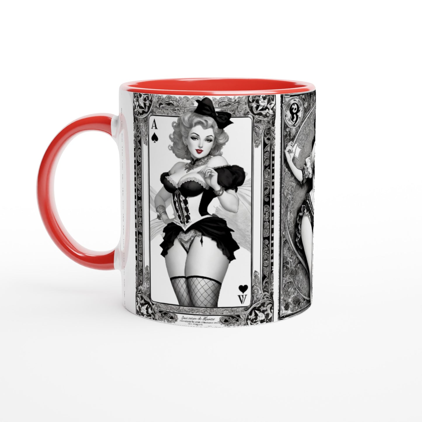 Queen of Hearts 11oz Ceramic Mug with Color Inside