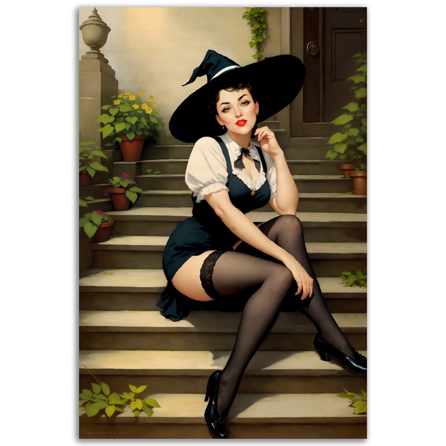 Daily Pinup #35 - Witch at Your Door Step Wall Art