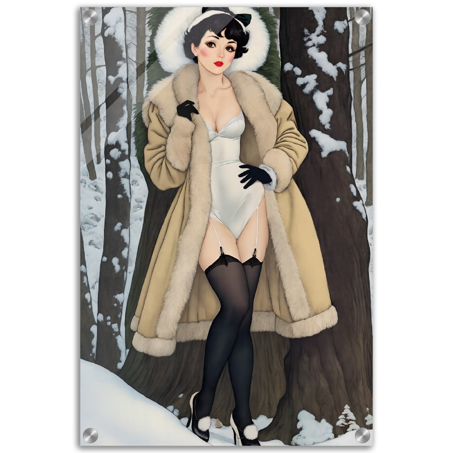 Daily Pinup #24 - Vintage Snow Bunny Wall Art