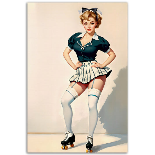 Daily Pinup #14 - Retro Car Hop Girl Wall Art
