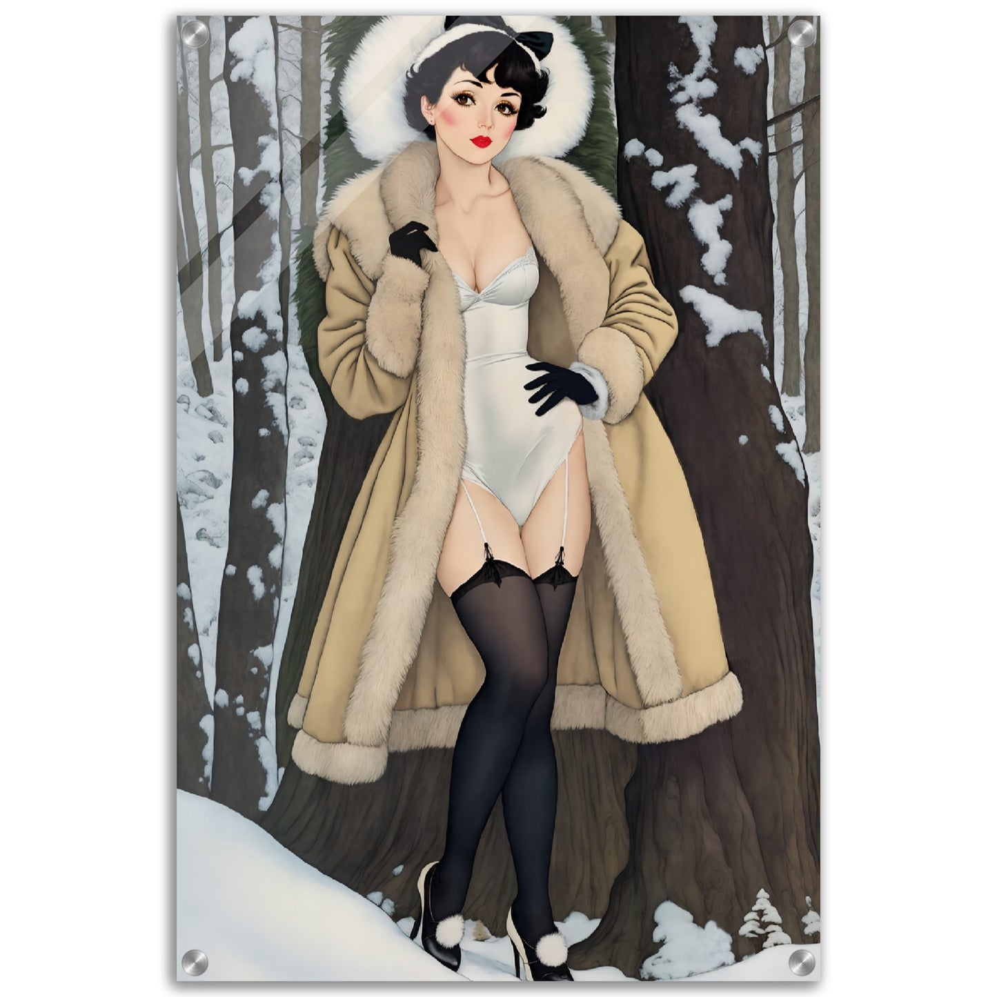 Daily Pinup #24 - Vintage Snow Bunny Wall Art