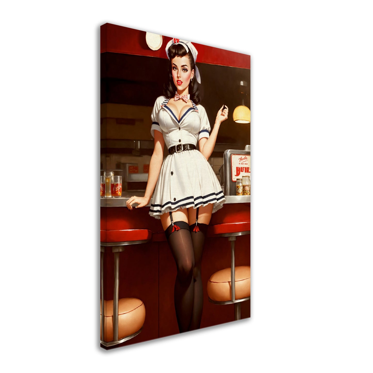 Daily Pinup #26 - Diner Waitress Wall Art