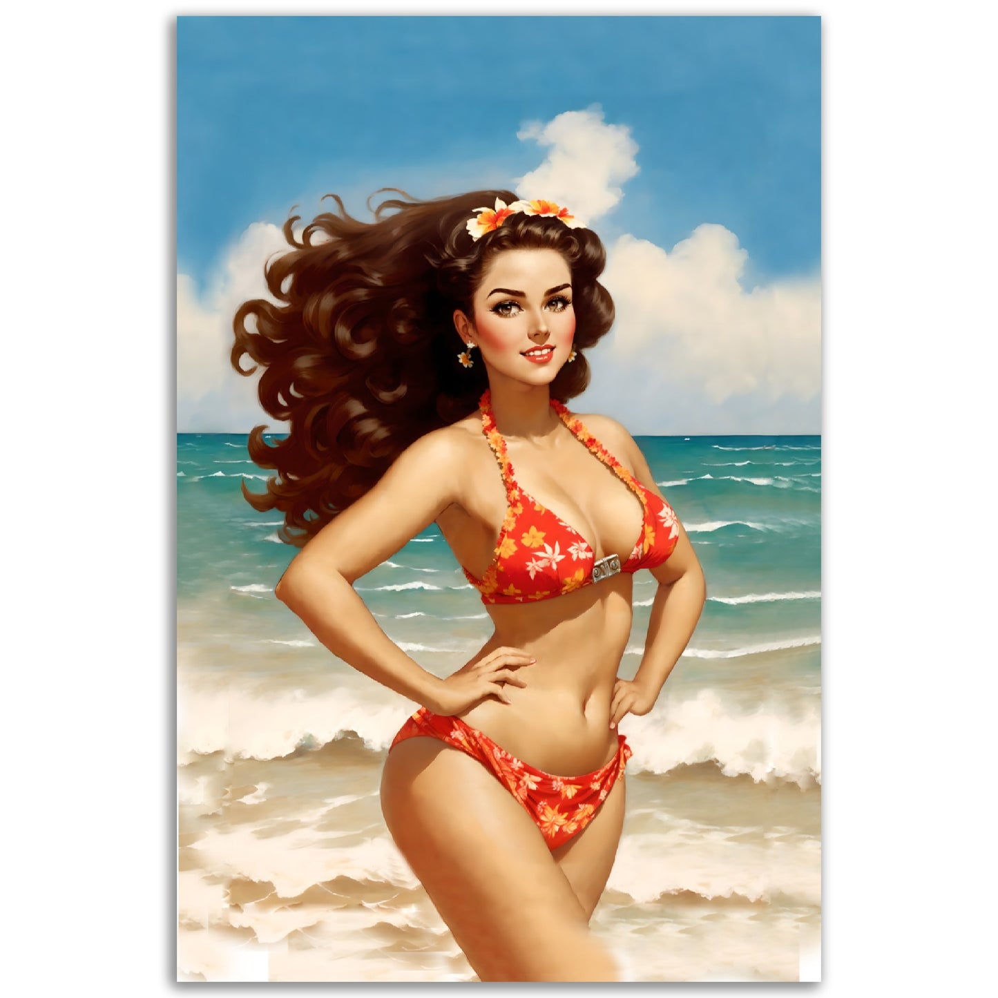 Daily Pinup #56 - Beach Bikini Wall Art